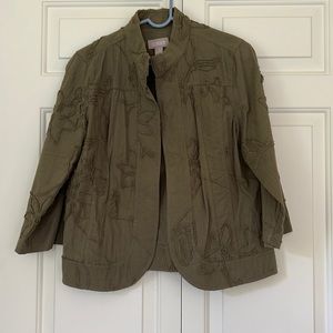 Chicos olive green jacket in EUC.